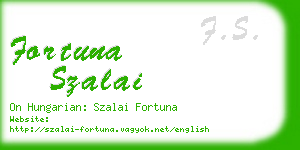 fortuna szalai business card